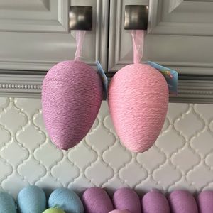 String Wrap Large Easter Egg Ornaments Case 24 pcs. NEW